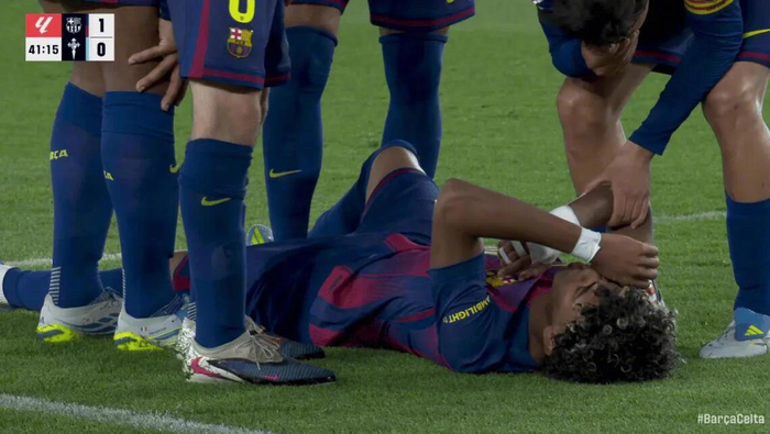 巴萨西甲险胜塞尔塔多球员伤退亚马尔或赛季报